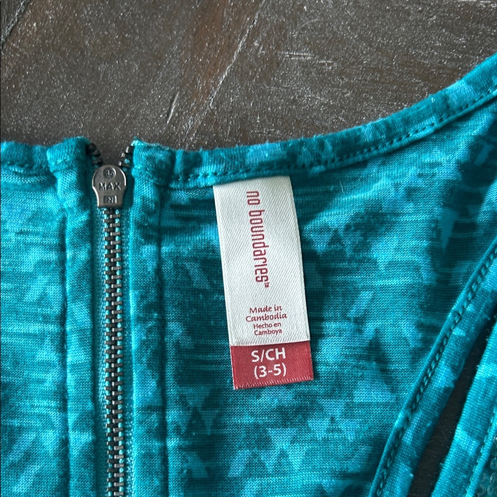 No Boundaries Teal Mosaic Racerback Tank - Picture 2 of 5